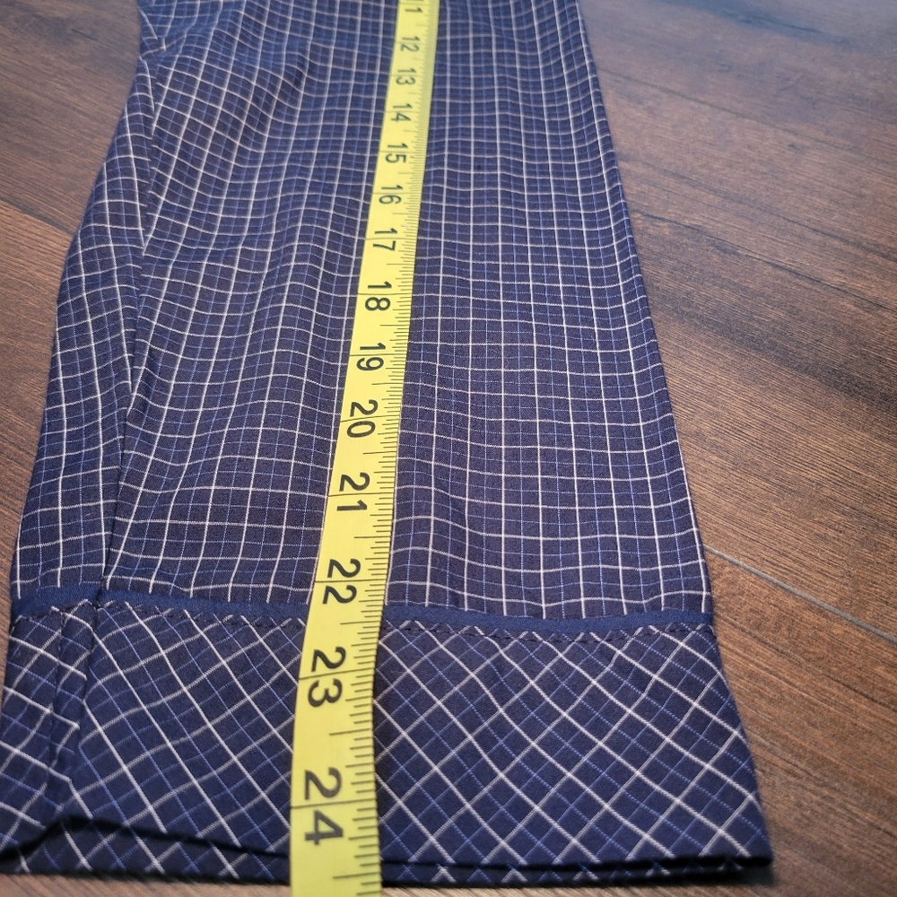 Stafford Mens Plaid Sleepwear Set Size S Pajamas Blue Long Sleeve Pants Bottom - Picture 7 of 13